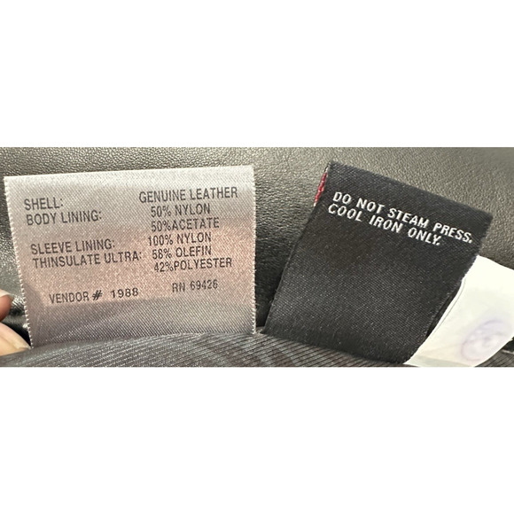 Wilsons Pelle Studio Women M Trench Coat Leather Lined Belted Button Black 90s - Picture 10 of 15